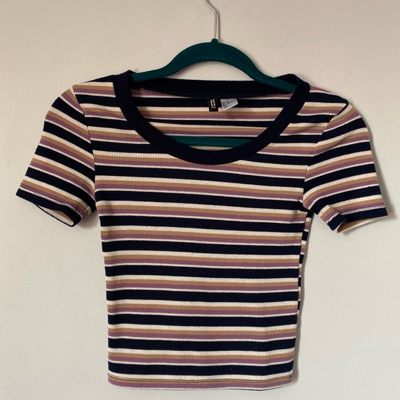 Striped H&M cropped tee - Picture 1 of 1